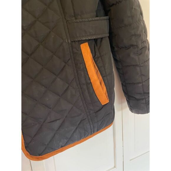 Liverpool LA black quilted tan trim jacket size m - Picture 4 of 10